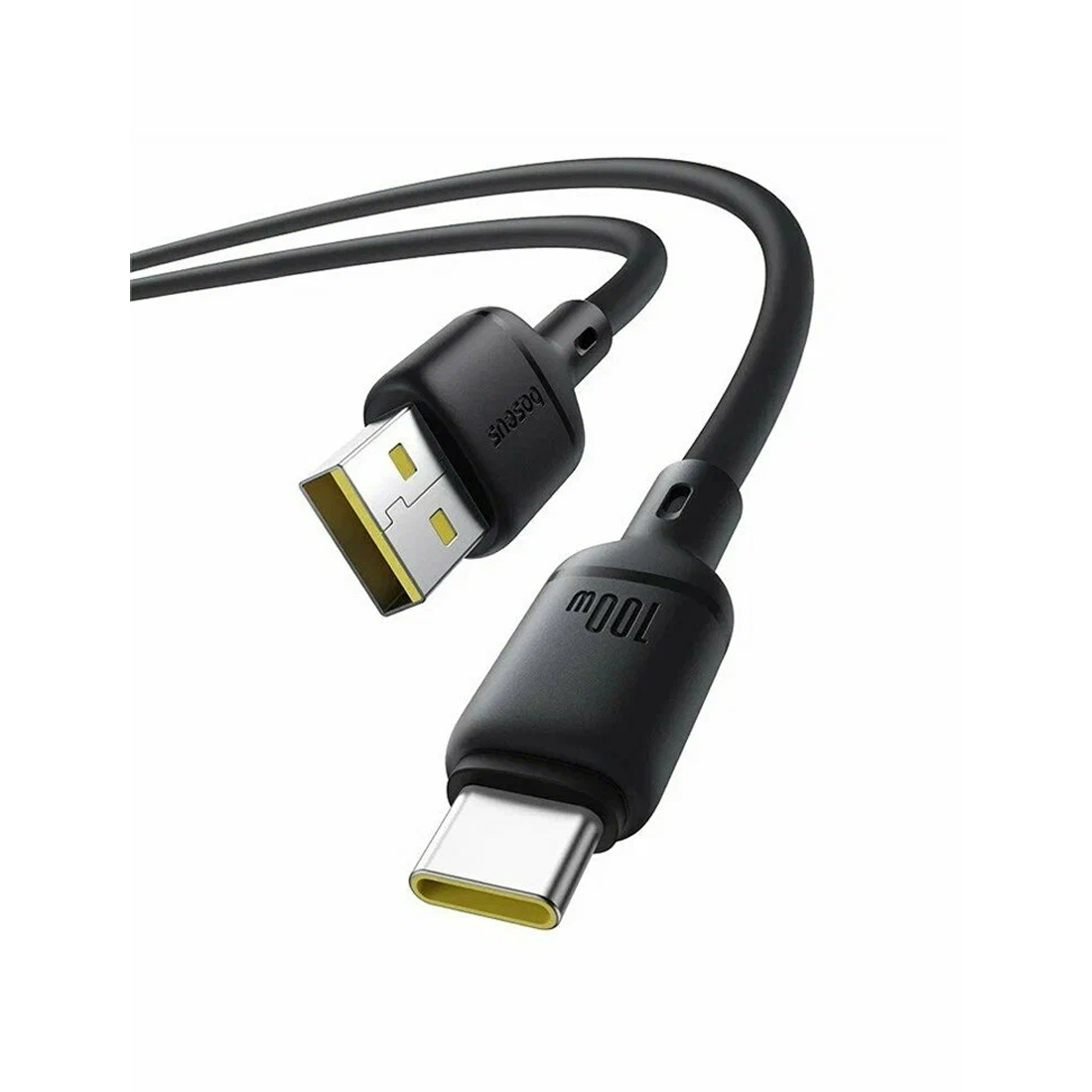 Интерфейсный кабель, Baseus, Silky (P10377703113-01), USB to Type-C, 100W, 2m, Черный