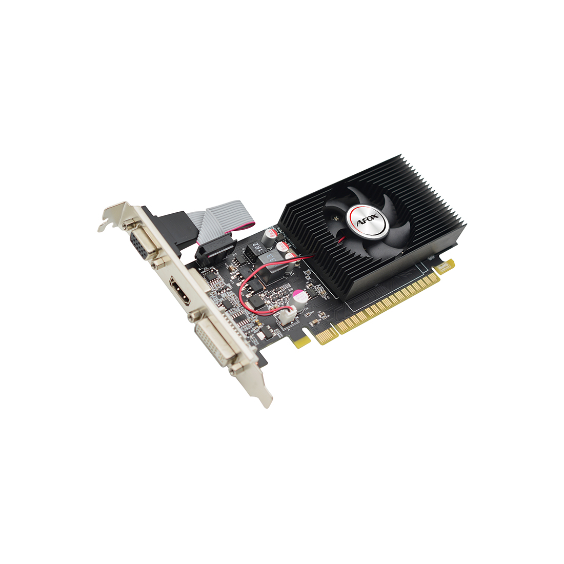 Видеокарта, AFOX, GT730 2GB D3 LP Single Fan (4897033780766), AF730-2048D3L6, DDR3, 128bit, HDMI, DVI, VGA, 150*70*19 мм, Цветная коробка