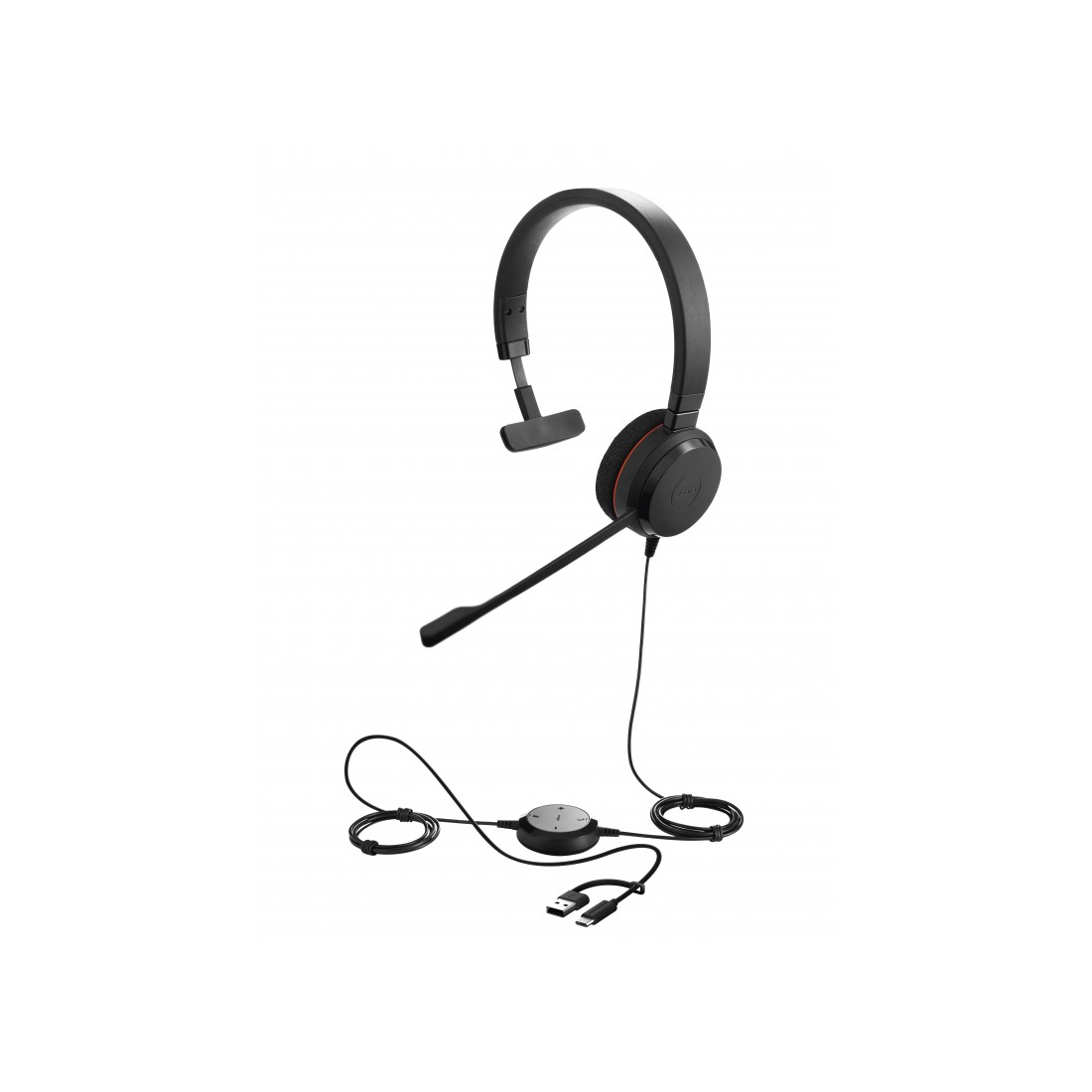 Гарнитура, Jabra, 4993-823-169, Jabra EVOLVE 20 MS Mono, USB C/A adapter