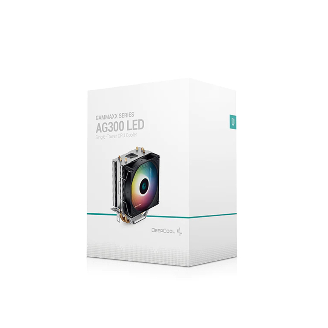 Кулер для процессора, Deepcool, AG300 LED R-AG300-BKLNMN-G, Intel 1851/1700/1200/115х и AMD AM5/AM4, 150W, 120мм 6-Color LED, 500- 3050±10% об/м, 32,5CFM,  30,5dB(A), 4pin, 119х77х129мм, Серебристый