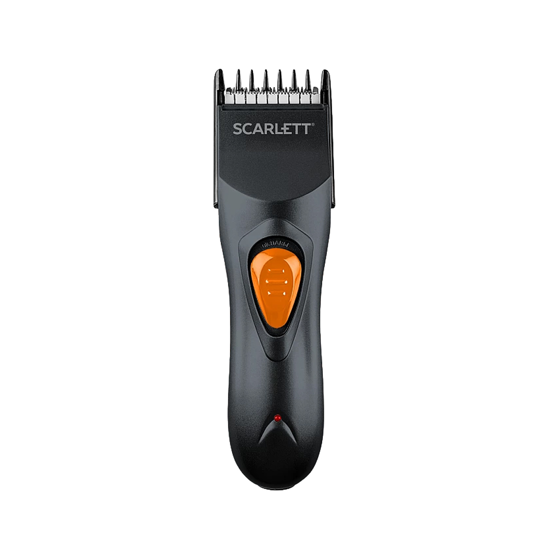 Машинка для стрижки, Scarlett, SC-HC63050, мощность 2W, питание аккумулятор, тип аккумулятора 1x600 mAh Ni-Cd, длина электрошнура 0.8м, Черный/оранжевый