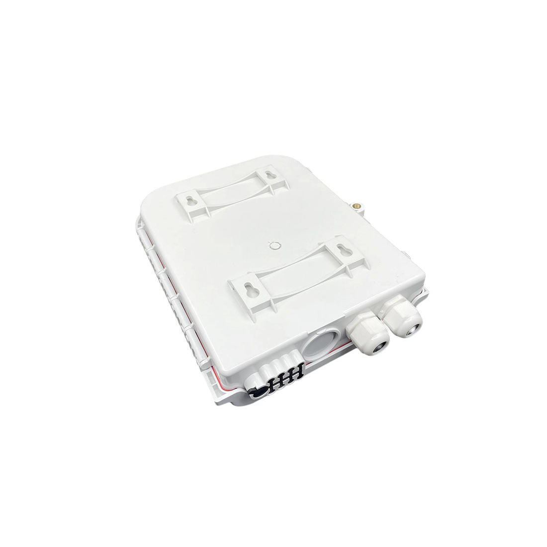 Коробка распределительная оптическая, А-Оптик, FTTH-FD207-08, укомплектованная SC/APC, Настенный, Пластик, Белый
