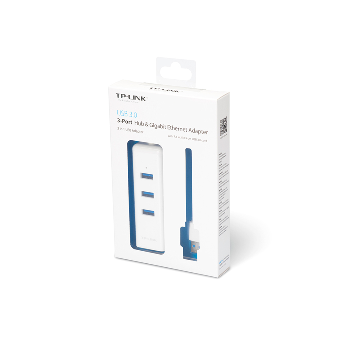 Концентратор USB, TP-Link, UE330, 3 порта USB 3.0, Гигабитный порт Ethernet