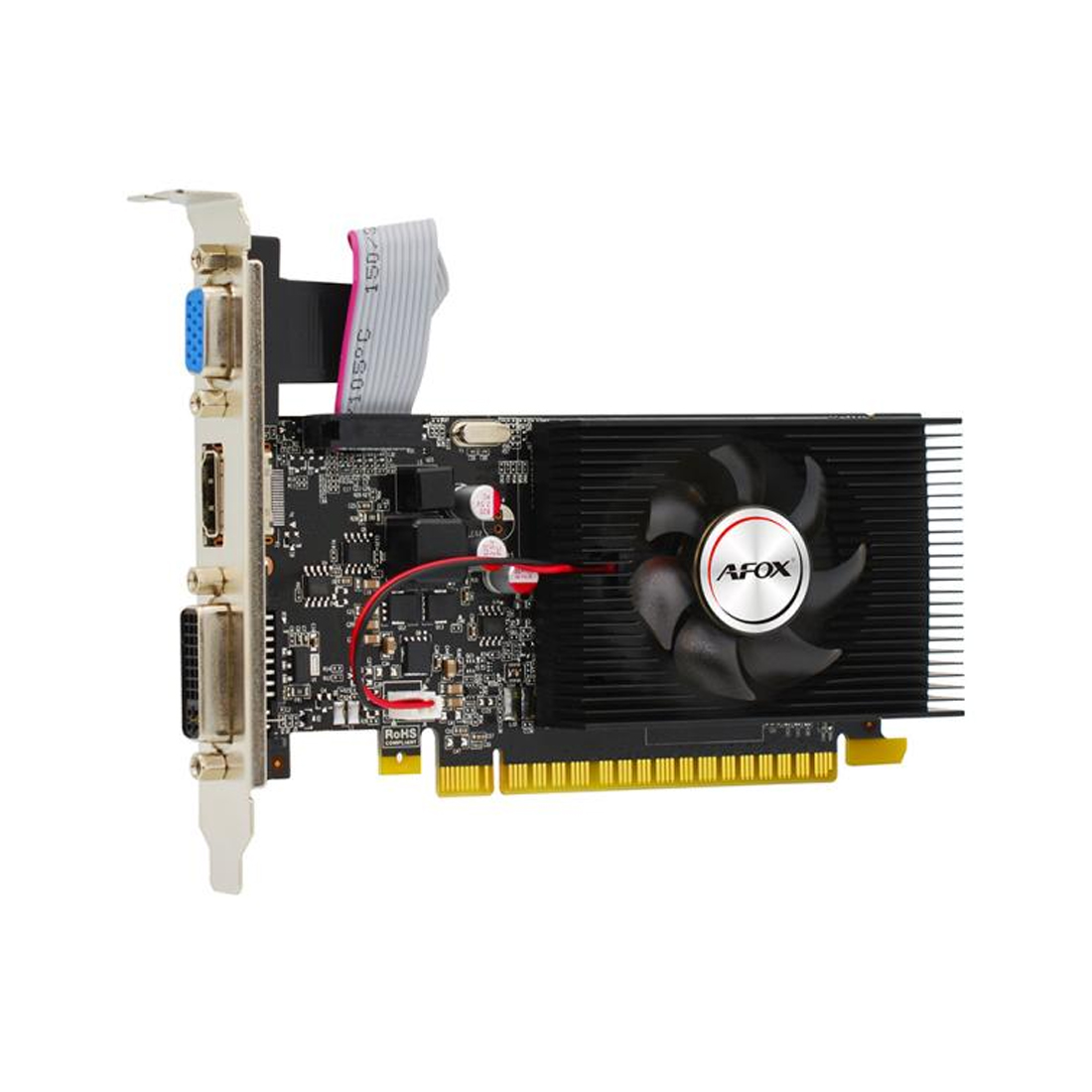 Видеокарта, AFOX, GT740 4GB D3 LP Single Fan (4897033780629), AF740-4096D3L3, DDR3, 128bit, HDMI, DVI, VGA, 145*70*20 мм, Цветная коробка