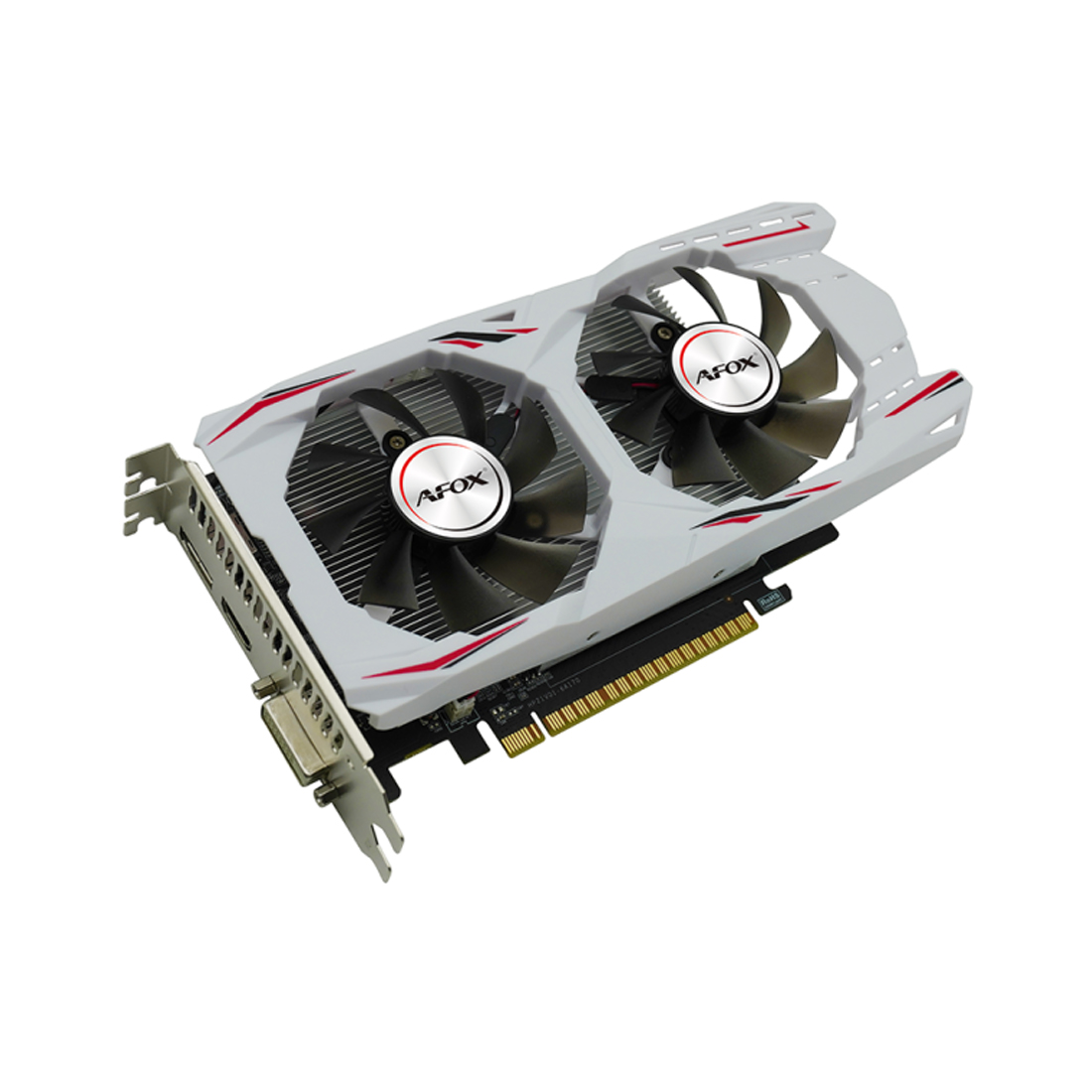Видеокарта, AFOX, GTX1050Ti GAMING 4GB D5 Dual Fan (4897033788540), AF1050TI-4096D5H7-V9, GDDR5, 128bit, DP, HDMI, DVI, 220*147*56 мм, Цветная коробка