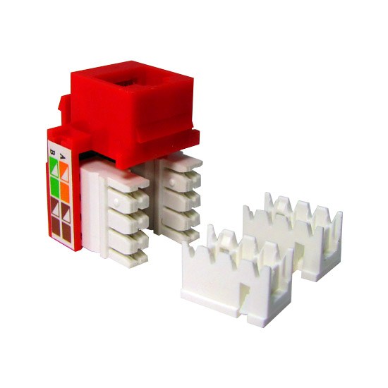 Модуль для информационной розетки SHIP M245-4 Cat.5e RJ-45 UTP Красный