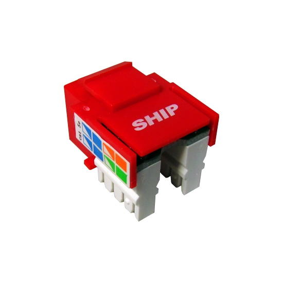 Модуль для информационной розетки SHIP M245-4 Cat.5e RJ-45 UTP Красный