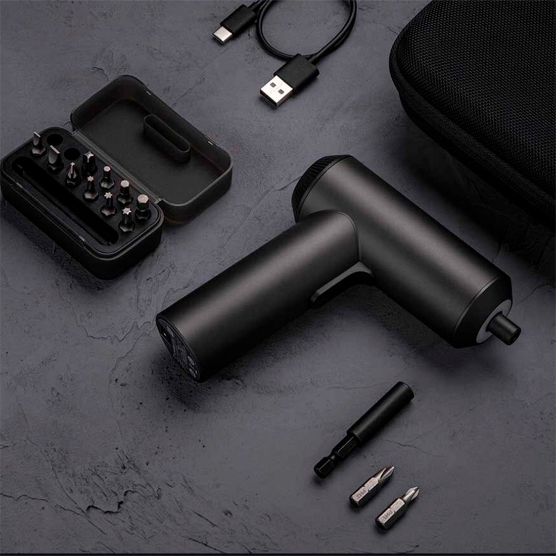Электроотвертка, Xiaomi, Mi Cordless Screwdriver (3.6V), MJDDLSD001QW/DZN4019TW, Встроенный аккумулятор, Li-Ion, 2000 мАч, 3.6 В, Подсветка, 200 об/мин, 5 Н·м, Шуруповерт/Шестигрванник, Черный