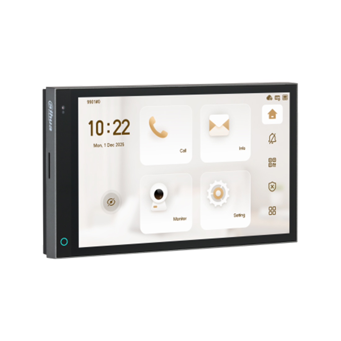 Монитор, Dahua, DHI-VTH5721A-WP (7"), монитор видеодомофона IP 7 дюймовый, ёмкостной сенсорный экран.