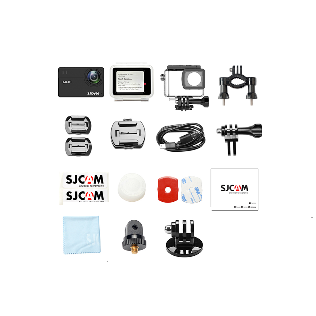 Экшн-камера, SJCAM, SJ8 PRO, 4K/60fps, Sony IMX377 12 МП 170°, Wifi 10 м/2,4 & 5 Hz, Gyro Anti-shake, Slow motion, Чипсет Ambarella H22S85, 1200mAh, 2.33" сенсорный дисплей, Чёрный