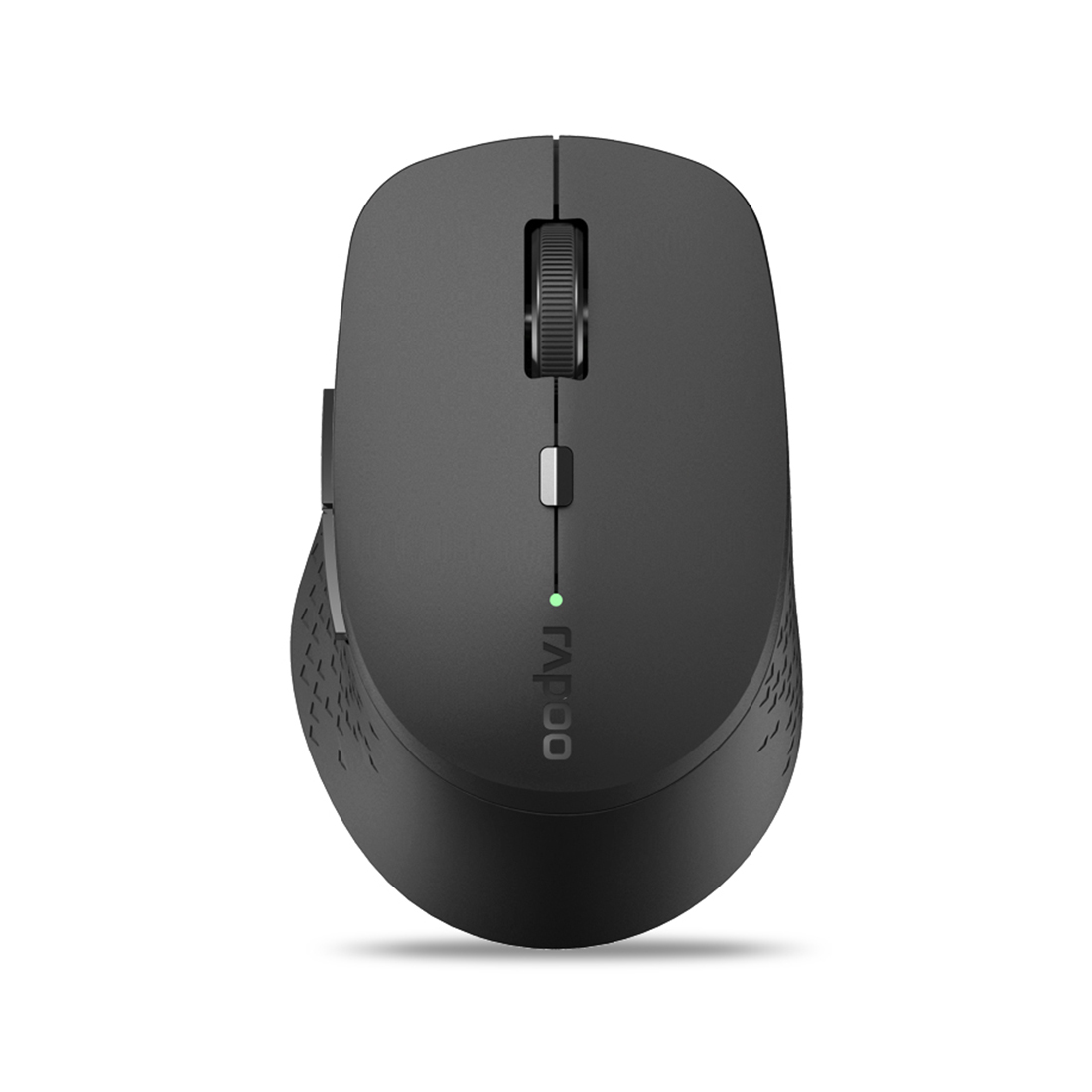 Компьютерная мышь, Rapoo, M300 Silent, 1600dpi, 2.4G, Bluetooth 3.0/4.0, Multi-mode, Беспроводной 2.4 ГГц, Эффективная дистанция 10 м., Батарейки в комплекте, До 12 месяцев на одном заряде батареек, Темно-серый