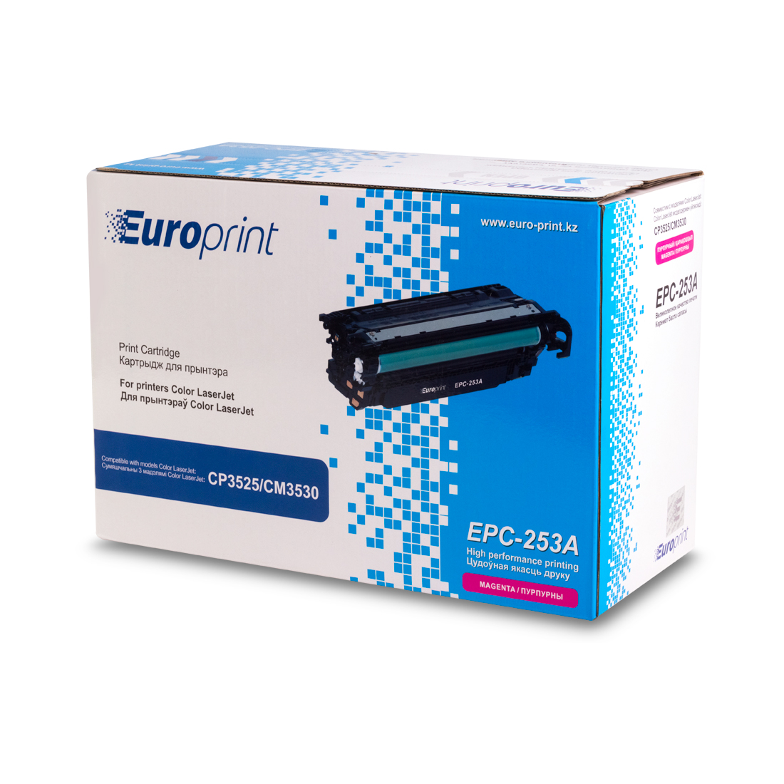 Europrint EPC-CE253A картриджі HP Color LaserJet CP3525/CM3530 принтерлеріне арналған пурпурный