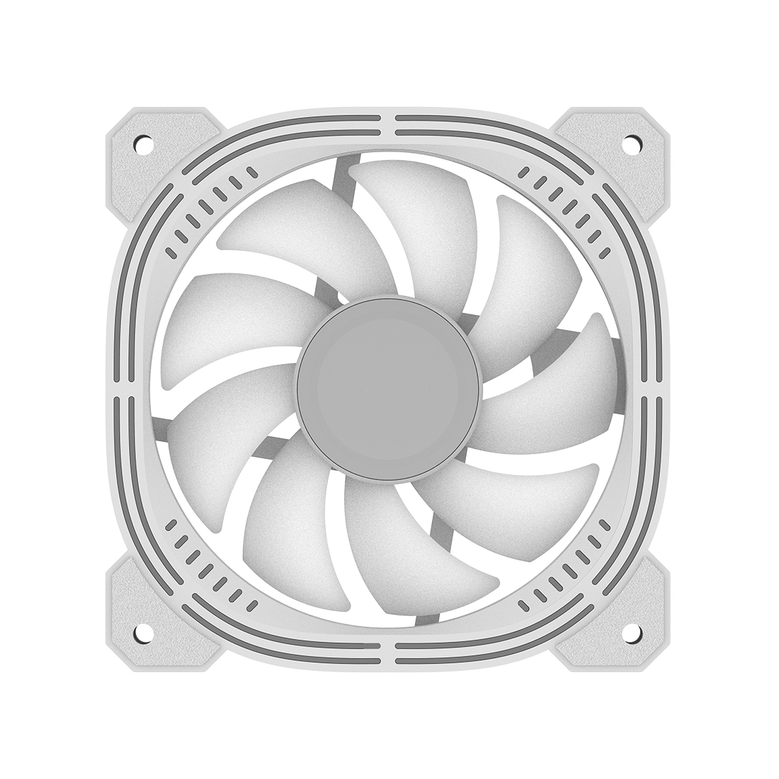 Кулер для компьютерного корпуса, Formula V, Nulight 12WH ARPW, 120мм ARGB, 450-1500±10% об/м, 45,03 CFM,  25.34 dB(A), ARBG 3pin +PWM 4pin, 120х120х25мм, Белый