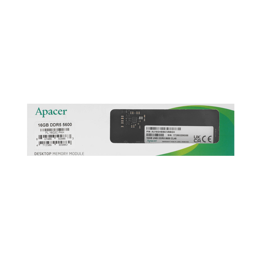 Модуль памяти Apacer FL.16G2C.PKH DDR5 16GB DIMM PC5-44800 5600MHz