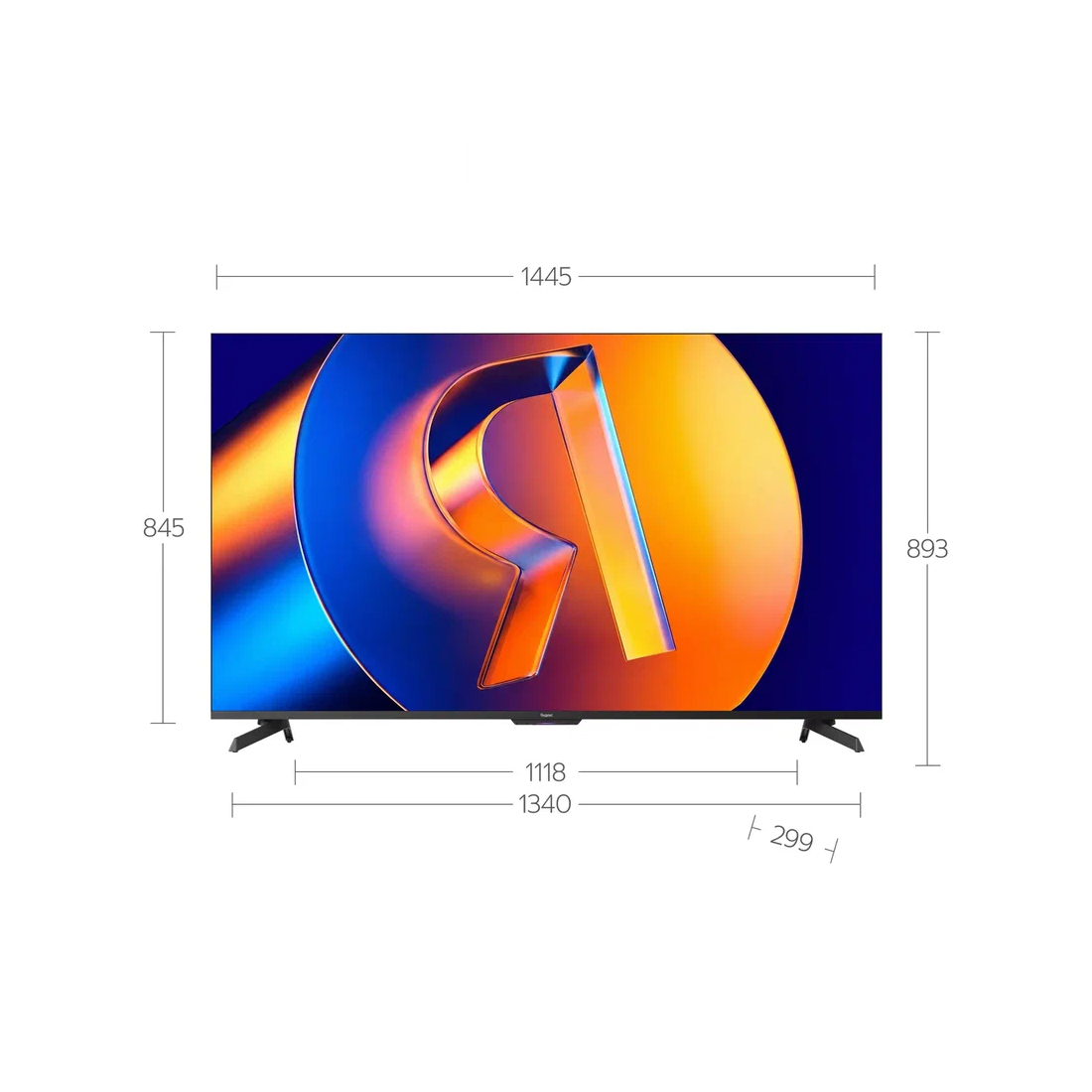 ТВ Станция MiniLED 65", Яндекс, YNDX-00098, 3840 х 2160, 19 кг, VESA 600 x 300, Wi-Fi 802.11 a/b/g/n ac, 2T2R (2,4 ГГц, 5ГГц), ИК-порт, Черный