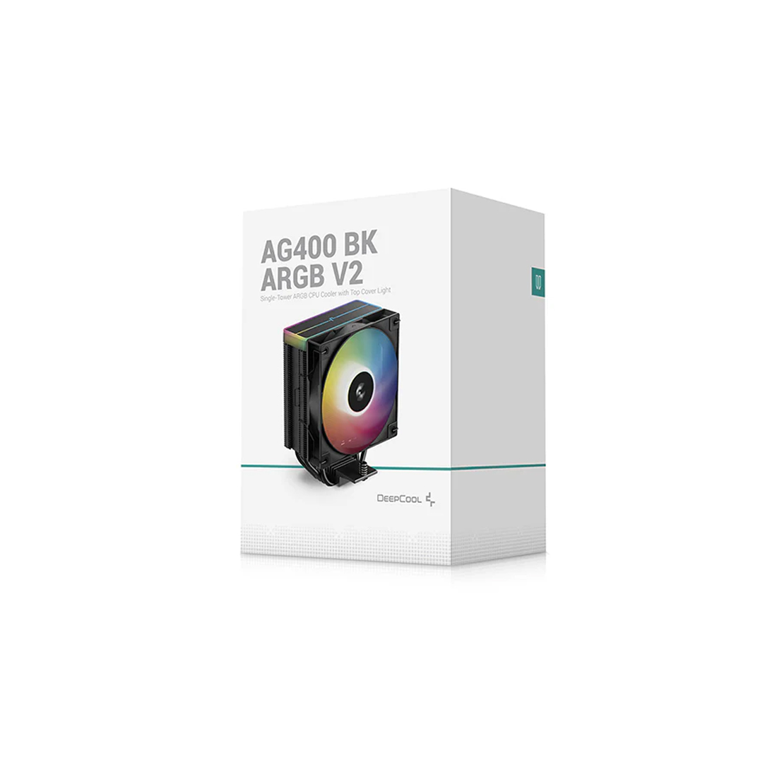 Кулер для процессора, Deepcool, AG400 BK ARGB V2 R-AG400-BKAMMN-GJD, Intel 1851/1700/1200/115х и AMD AM5/AM4, 220W, 120мм ARGB, 500- 2100±10% об/м, 75,89CFM,  31.6dB(A), 4pin, 125х92х154мм, Чёрный