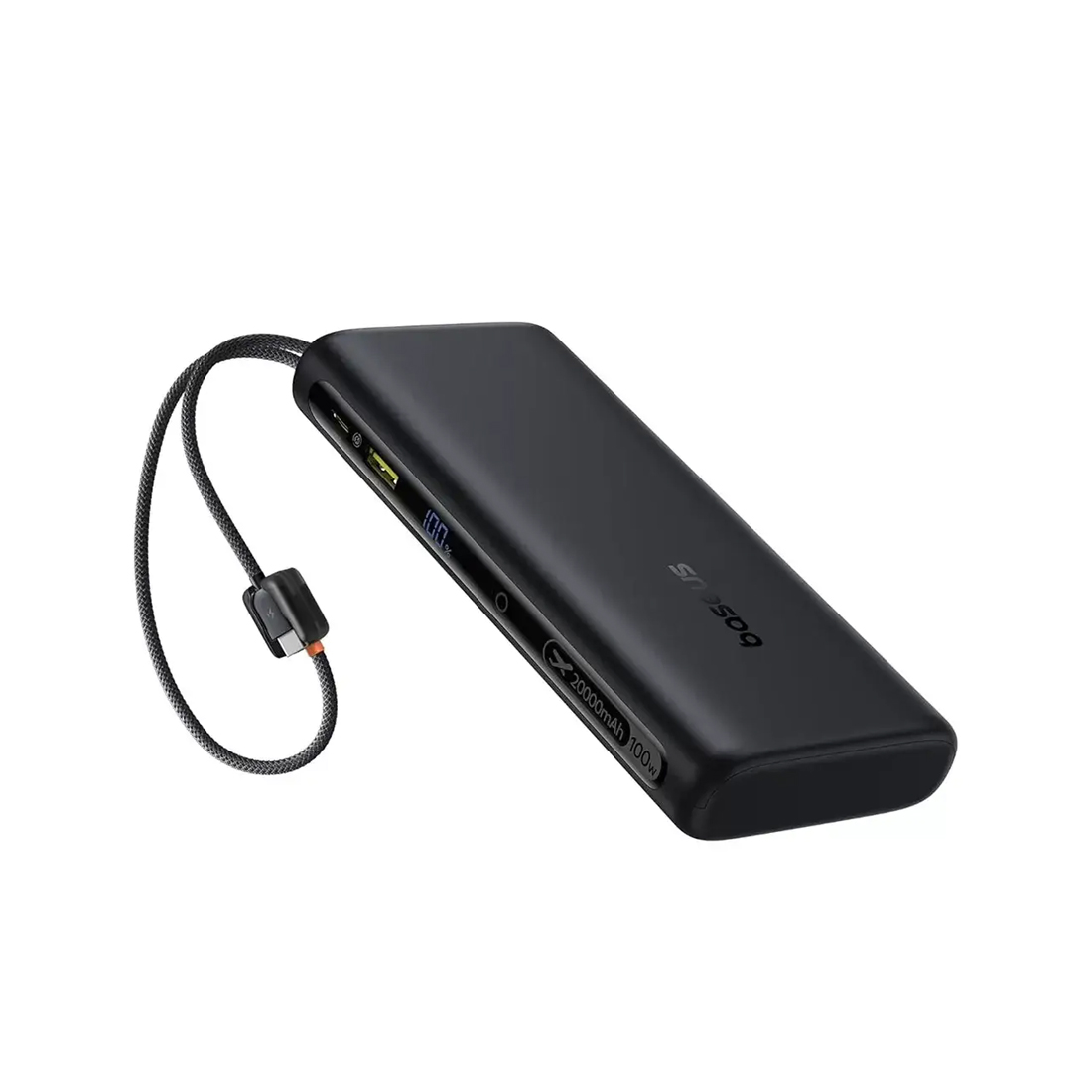 Портативный внешний аккумулятор, Baseus, EnerFill FC41 (E0028P00), Digital Display, With Dual Built-in USB-C Cables. 10000mAh, 67W, Чёрный