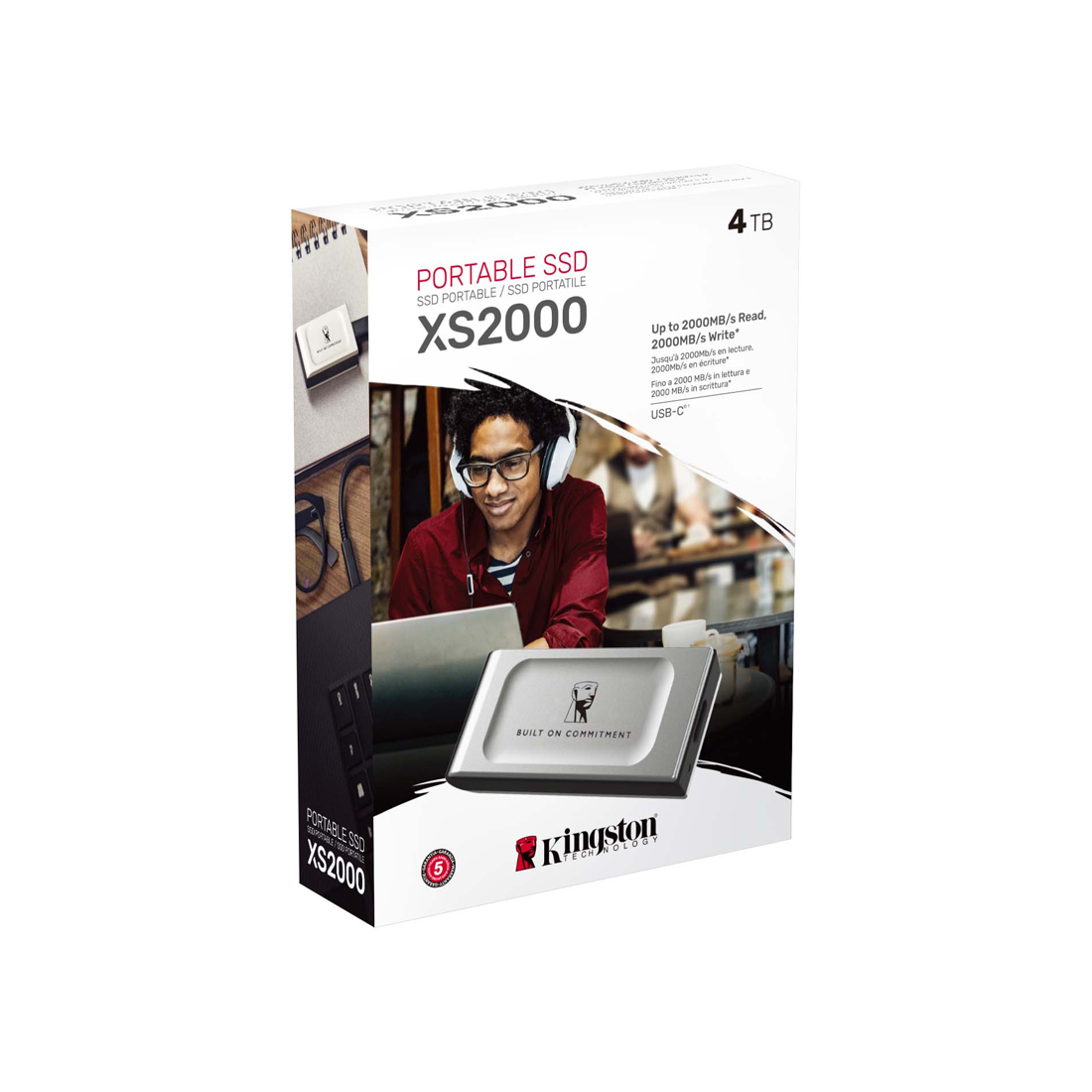 Внешний SSD диск Kingston XS2000 4TB USB-C Черный