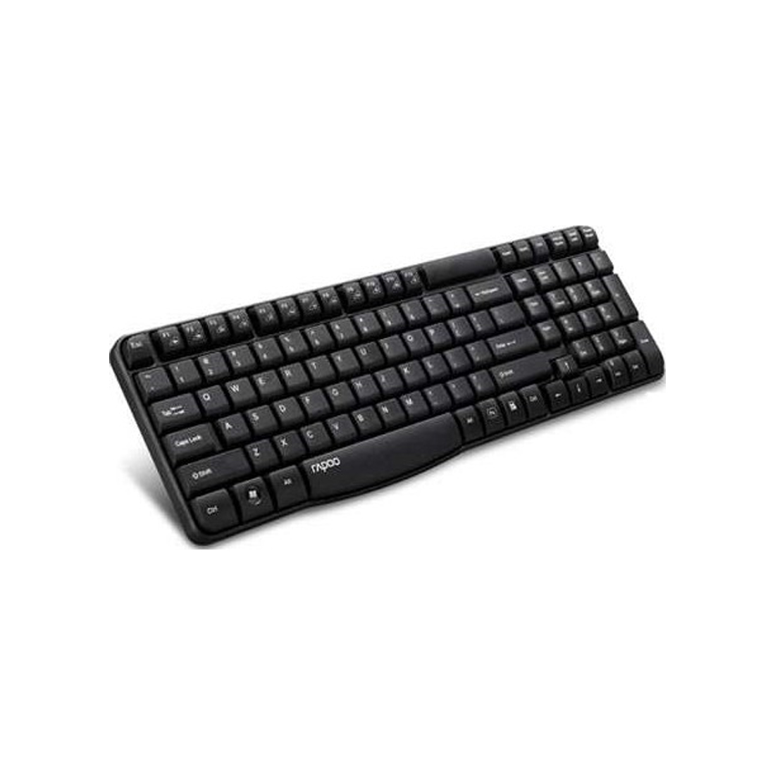 Клавиатура, Rapoo, E1050, Беспроводная 2.4ГГц, Кол-во стандартных клавиш 104, USB Type-A, Англ/Рус, Защита от воды, Радиус действия до 10 м, Черный
