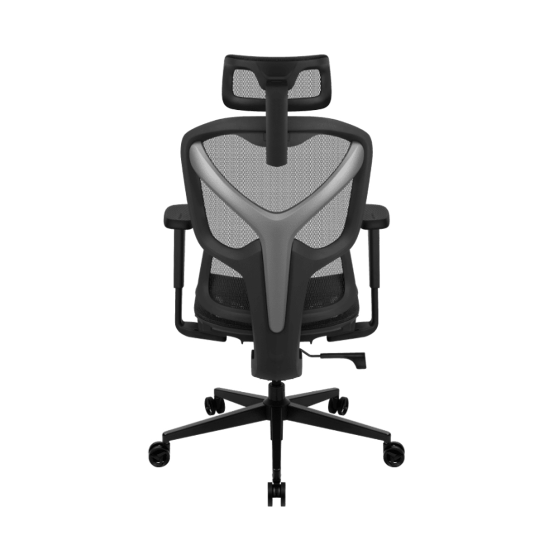 Игровое компьютерное кресло, ThunderX3, YTC-Mesh Black, Воздухопроницаемое сетчатое покрытие, (Ш)68*(Г)50*(В)110(124) см, Чёрный