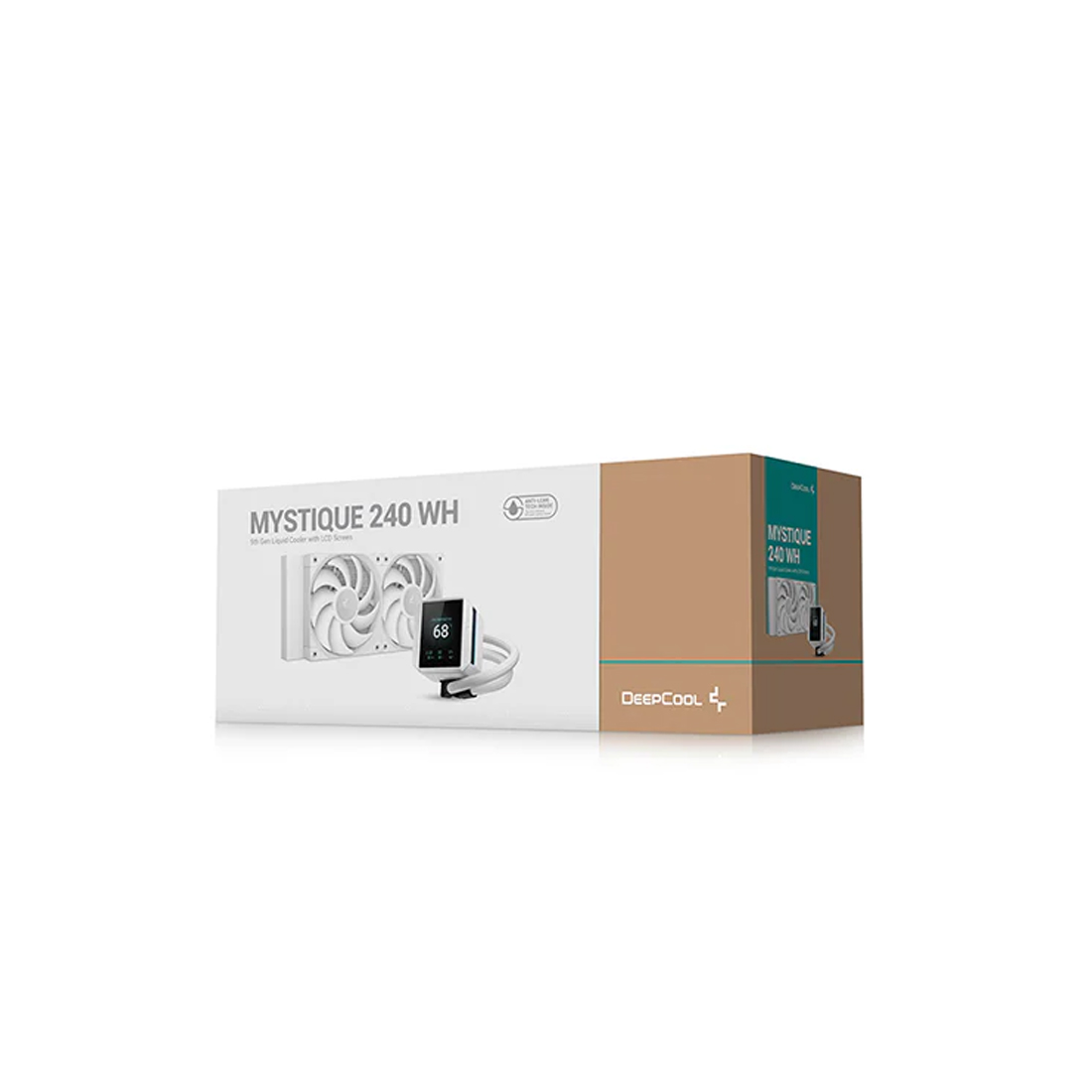 Кулер с водяным охлаждением, Deepcool, MYSTIQUE 240 WH R-LX240-WHDSNMP-G-1, Intel 1851/1700/1200/115х и AMD AM5/AM4/, TDP 280W, 2*120мм FT12 SE, 500-2150 RPM±10%, 72,45CFM, 36,49 dB(A), Белый