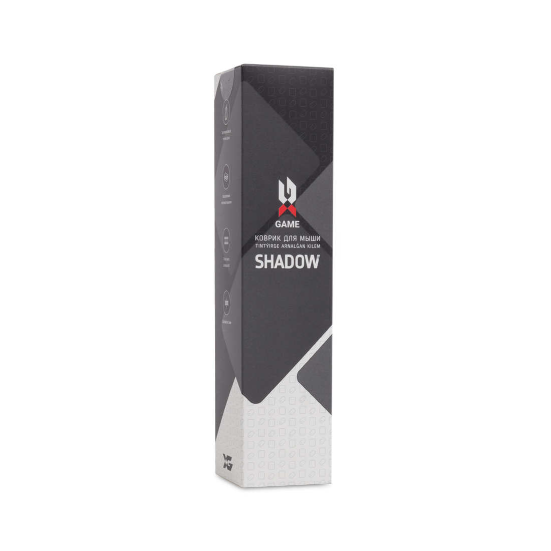 Коврик для компьютерной мыши, XG, Shadow (Small), 290x210x2mm, Резиновая основа, Тканевая поверхность, Склеивание, Гладкая поверхность, Черный