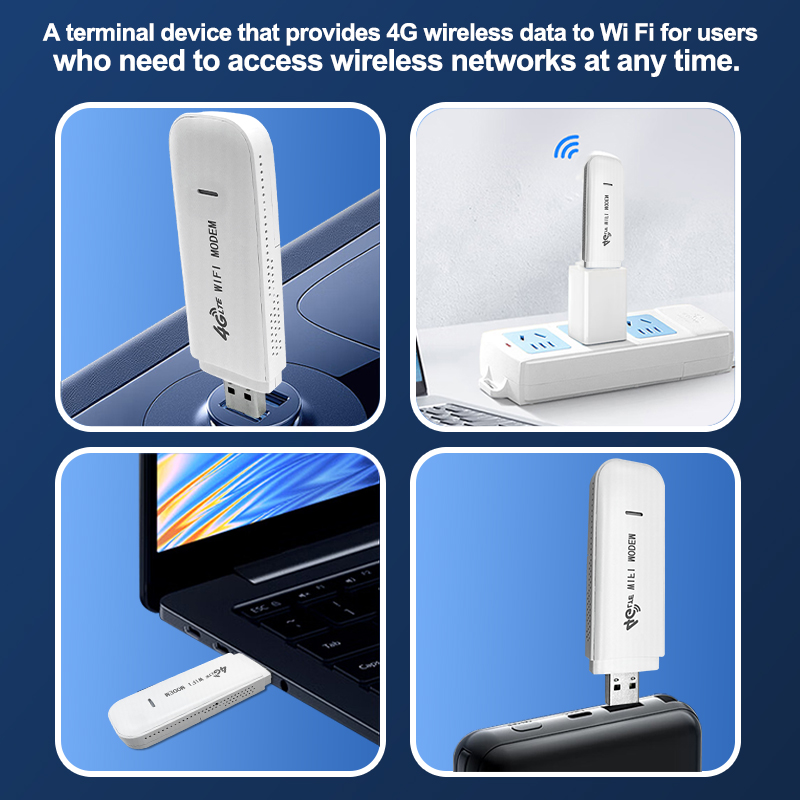 2024 New USB 4G WiFi Wireless LTE Sim Card Modem Router  with 150mbps Transmission Rate and Sim Card Slot