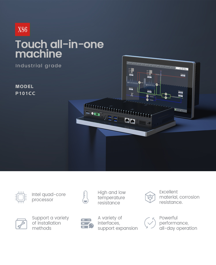 Win10 IoT All-in-One Touch Screen PC 10.1\" 10\" Inch Industrial Panel IP65 Waterproof Industrial Computer Accessory