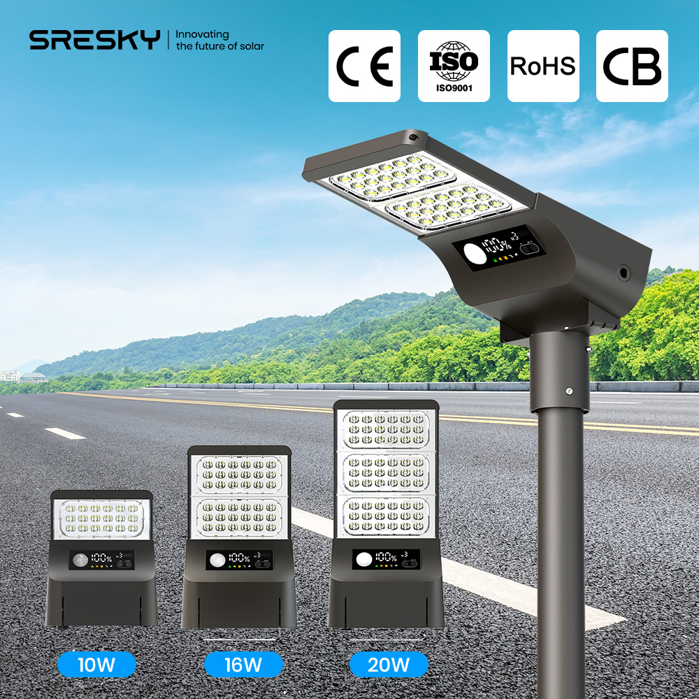 2025 SRESKY  High Quality 30W 4m  Ip65 Solar Outdoor Light Efficiency Led Solar Street Light