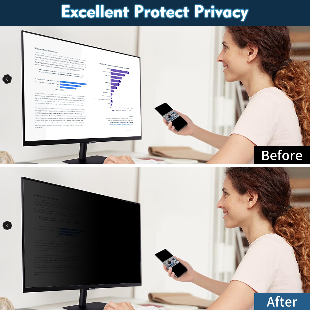 27 Inch Widescreen Monitor Blue Light Filter Privacy Screen Anti-Glare 16:9 Aspect Ratio Eye Protection