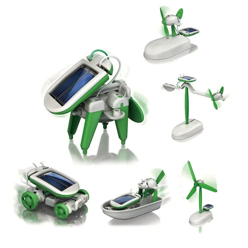 Робот-конструктор 6-в-1 на солнечной панели