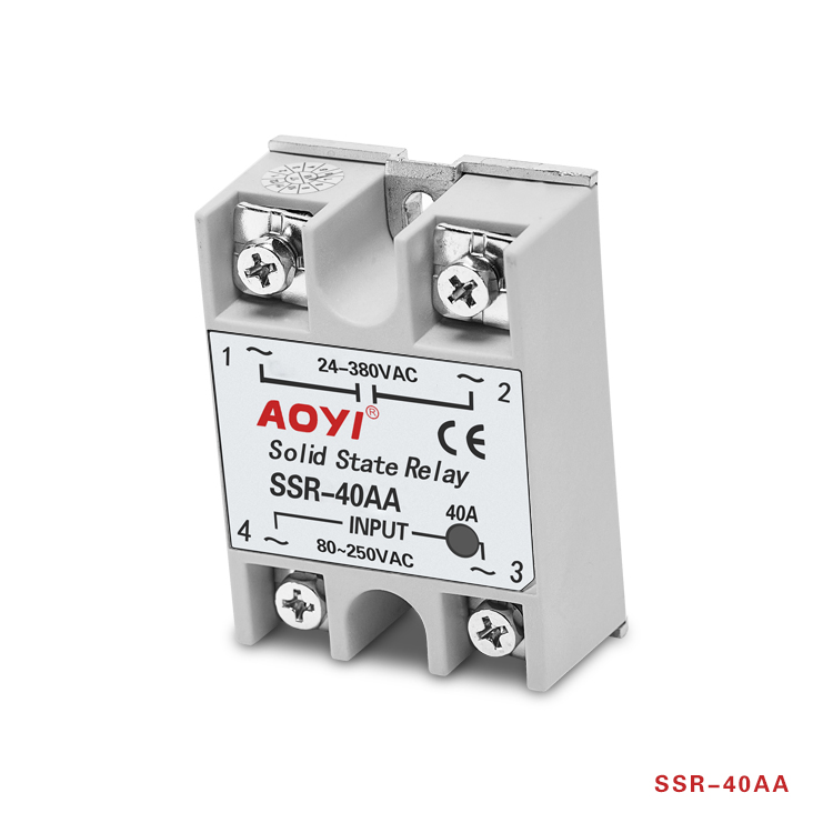 Miniature 220VAC Solid State Relay SSR-40AA Protective and General Purpose 10A 15A 25A 40A 60A 75A 90A Sealed Feature