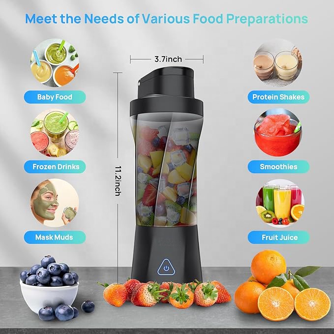 High Power 360W Rechargeable Juicer Mini Travel Blender Portable Blender Electric Smoothies Juicer Cup Protein Shaker