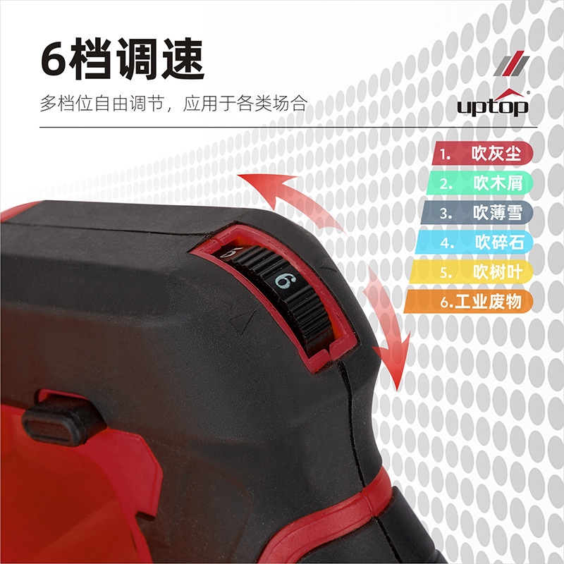 Uptop Hand Dryer 21V Battery Powered Portable Blower GX-EB001 Plastic Body