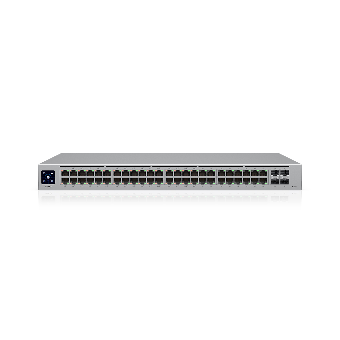 Коммутатор, Ubiquiti, USW-48-POE, UniFi Switch, управляемый L2, 32 порта 10/100/1000 Mbps RJ45 PoE, 802.3af/at, бюджет 195W, 16 портов 10/100/1000 Мбит/с RJ45, 4 порта SFP, Стоечный