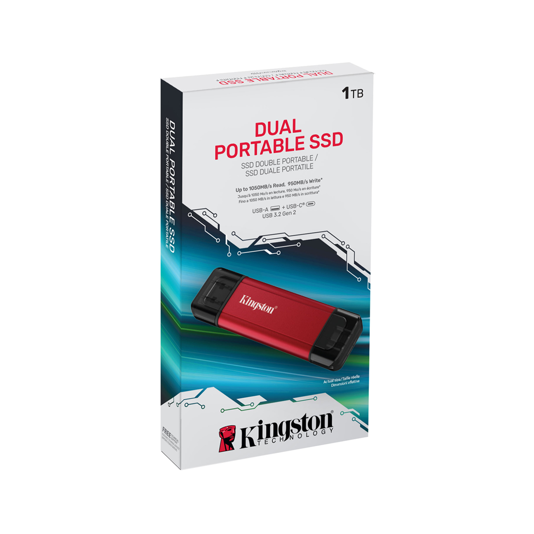 Внешний SSD диск Kingston Dual Portable 2TB
