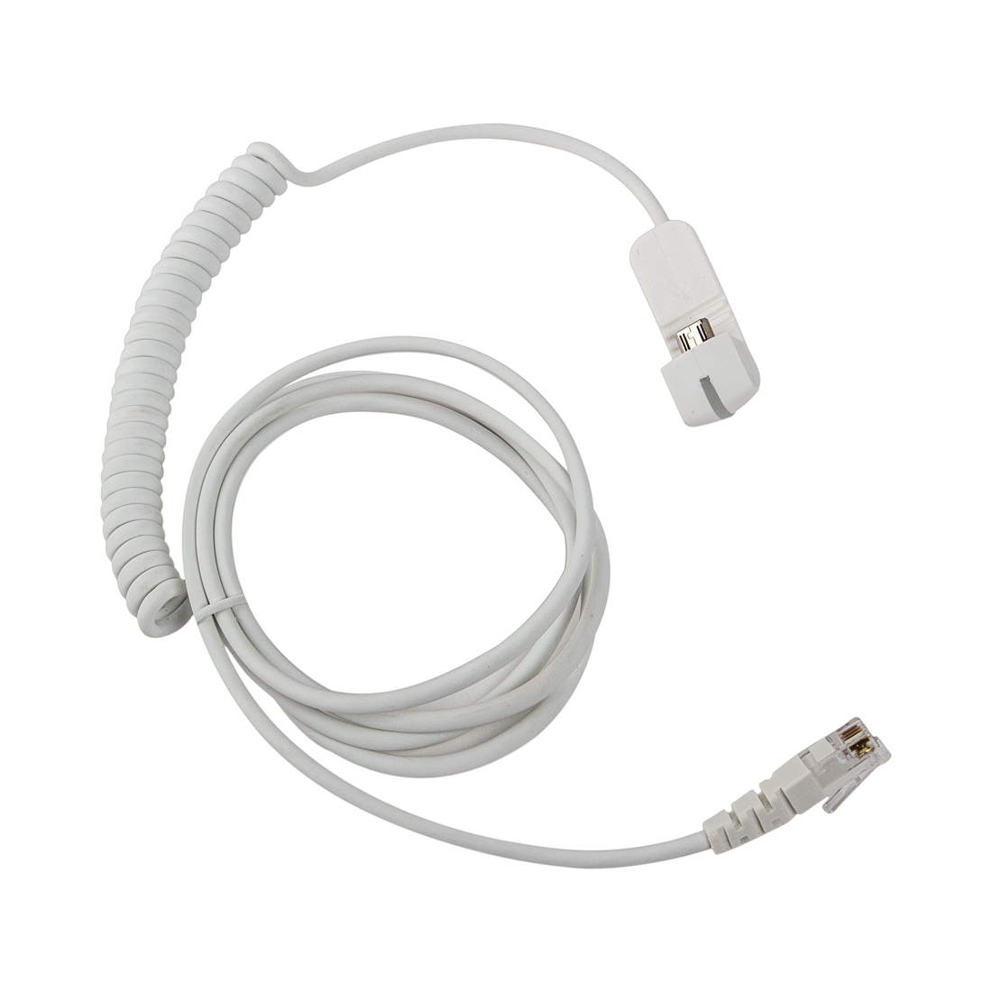Противокражный кабель, Eagle, A6725A-001WRJ, micro USB, функция защиты, функция подзарядки, длина кабеля 1.5 метра, управление через контроллер, подключение к контроллеру RJ, белый