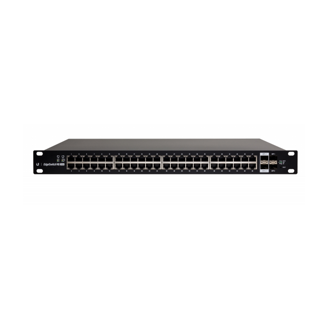 Коммутатор, Ubiquiti, ES-48-500W, EdgeSwitch, Управляемый L2+, 48 портов 10/100/1000 Mbps RJ45 PoE, 802.3af/at, бюджет 500W, 2 порта SFP, 2 порта SFP+, Стоечный
