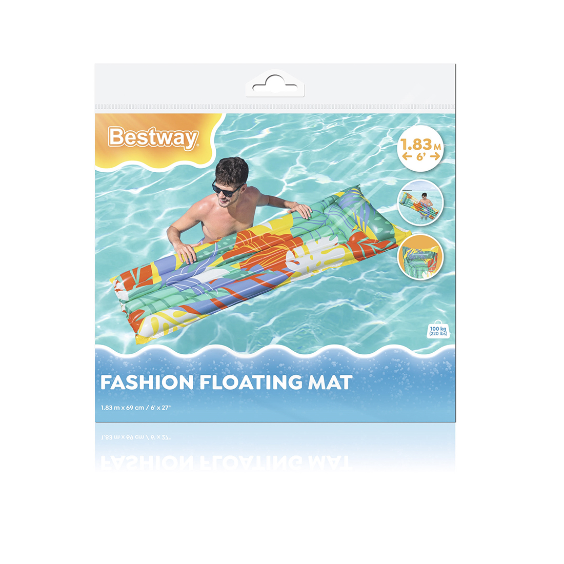 Пляжный матрас для плавания Fashion 183 x 69 см, BESTWAY, 44033