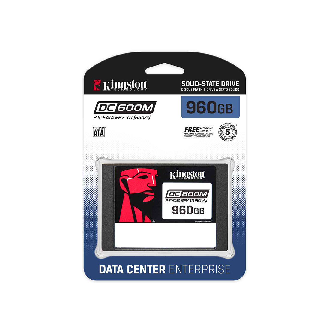 Твердотельный накопитель SSD, Kingston, SEDC600M/960G, 960 GB, Sata 6Gb/s, 560/530 Мб/с