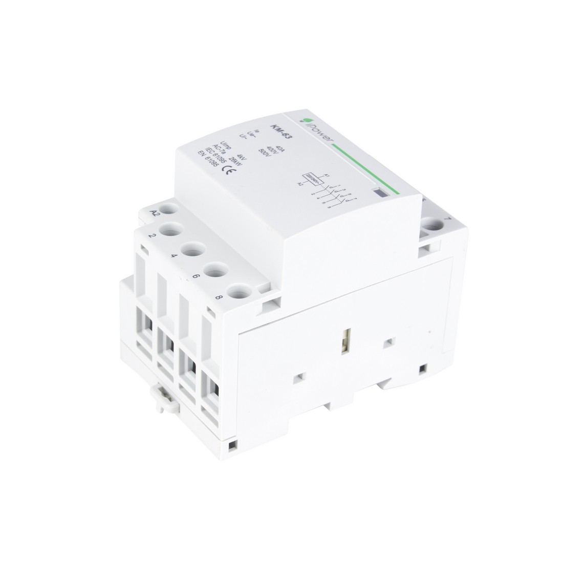 Контактор модульный iPower КМ-63 4Р 63А АС 220-240V
