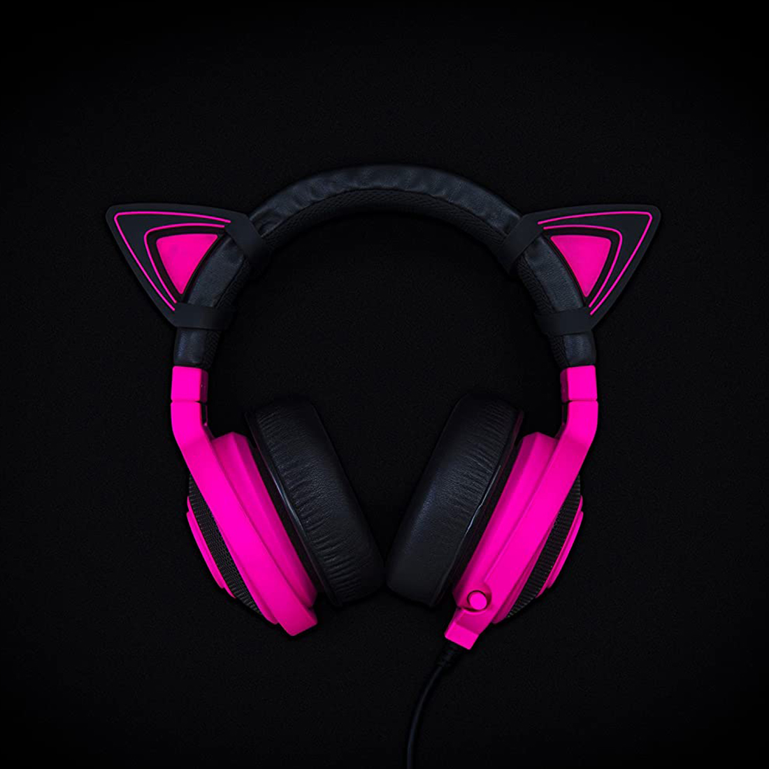 Накладные кошачьи ушки на гарнитуру, Razer, Kitty Ears for Kraken (Neon Purple), RC21-01140100-W3M1, Регулируемый дизайн для различных образов, Прочный и водонепроницаемый для беспроблемного использования, 20 гр, Неоново- фиолетовый