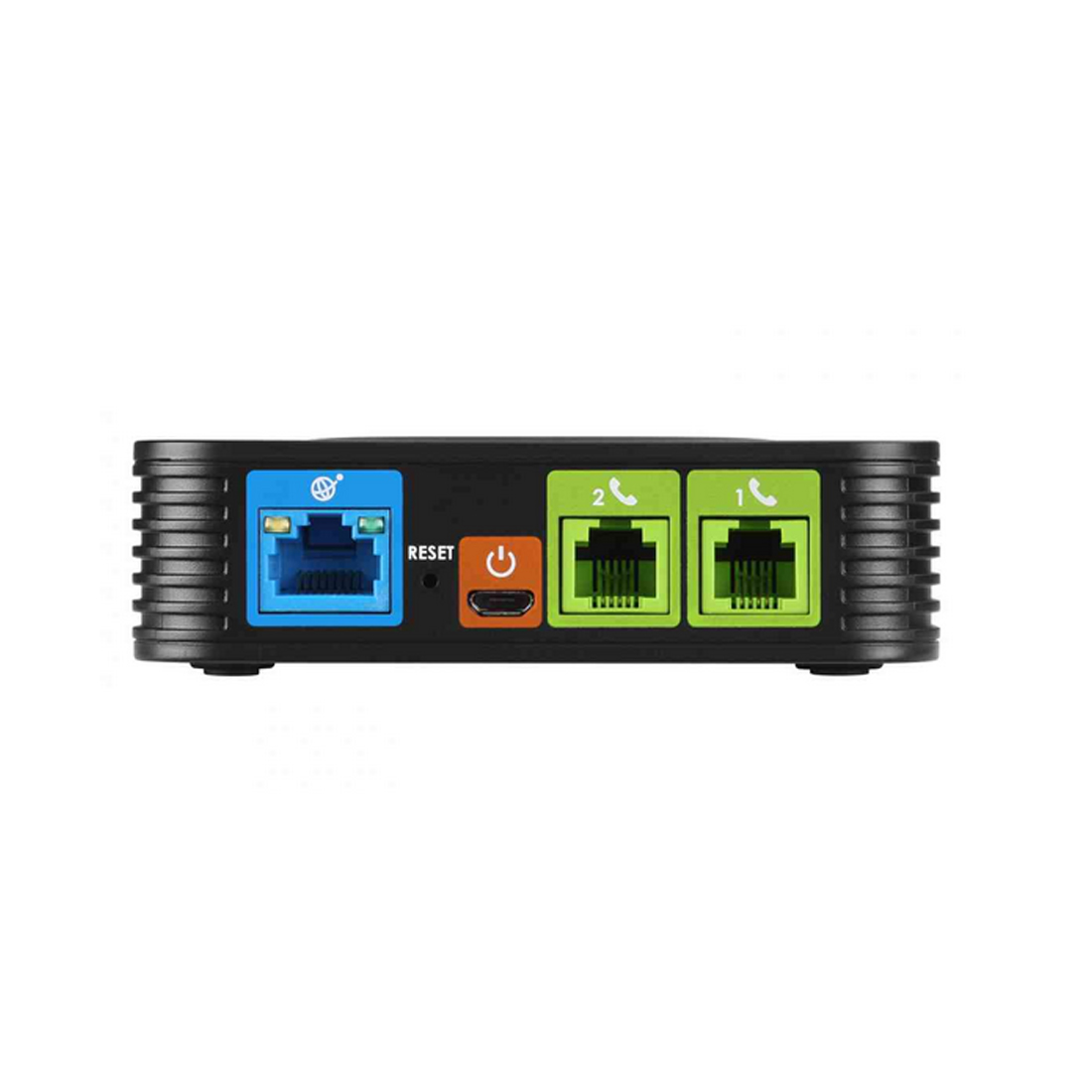 Телефонный адаптер, Grandstream, HT802, 2xFXS, 1xLAN 10/100M, 3-х сторонняя конференц-связь, 2 SIP- профиля