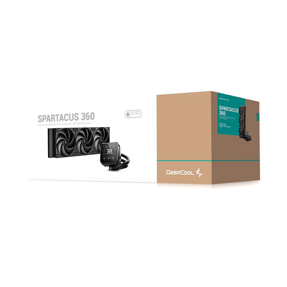 Кулер с водяным охлаждением, Deepcool, SPARTACUS 360 R-SPT360-BKDSMP-G-1, Intel 1851/1700 и AMD AM5/AM4, TDP 320W, 3*120мм, 500-2500 RPM±10%, 79.89CFM, 32.23 dB(A), Черный