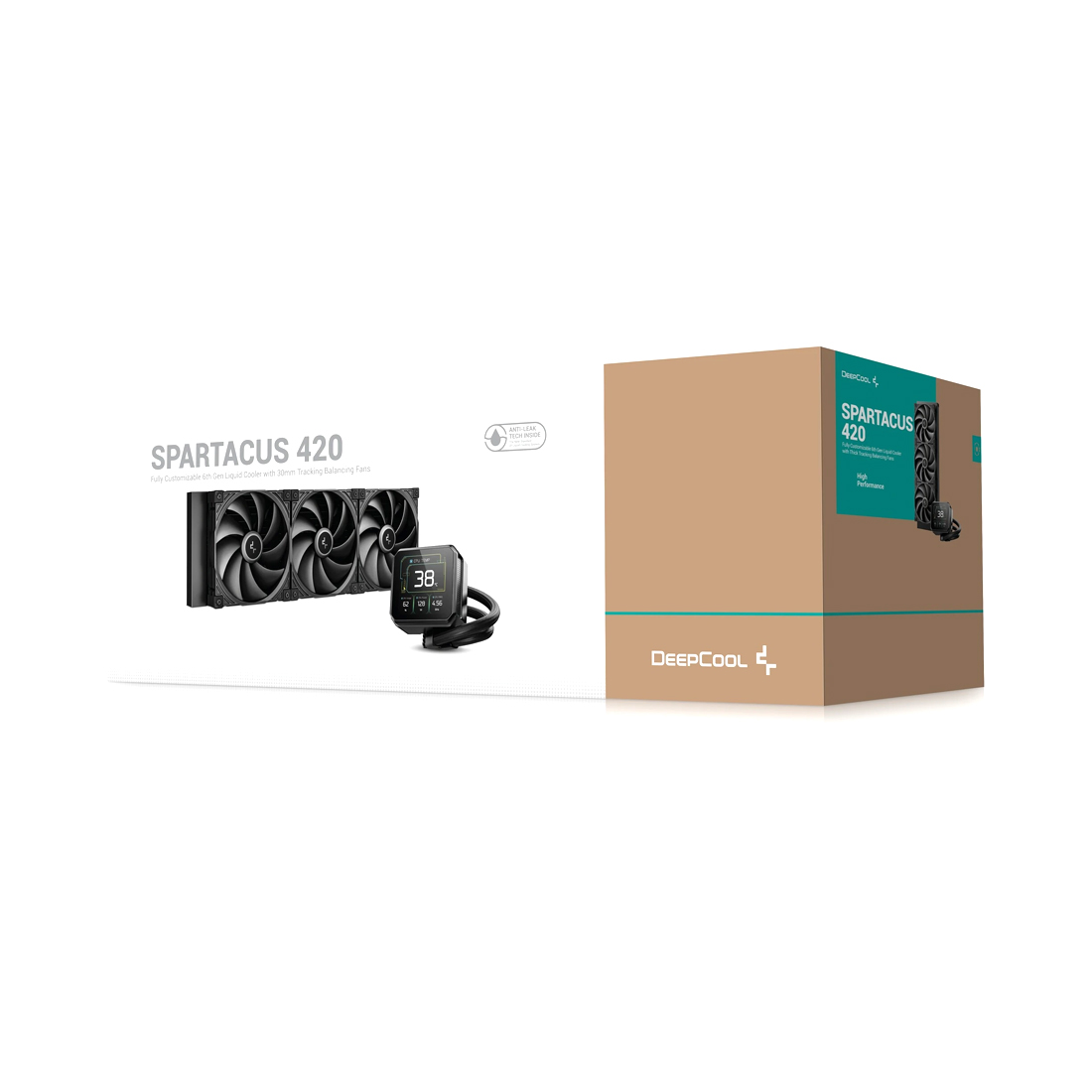 Кулер с водяным охлаждением, Deepcool, SPARTACUS 420 R-SPT420-BKDSMP-G-1, Intel 1851/1700 и AMD AM5/AM4, TDP 350W, 3*140мм, 500-2000 RPM±10%, 112.5 CFM, 32.89 dB(A), Черный