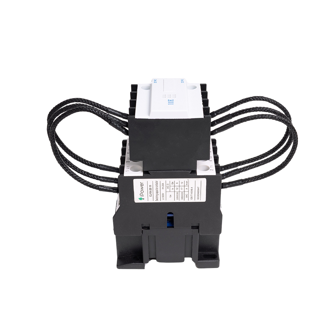 Контактор КРМ, iPower, CJ19-25A, 10кВАр 1НО+1НЗ 230В