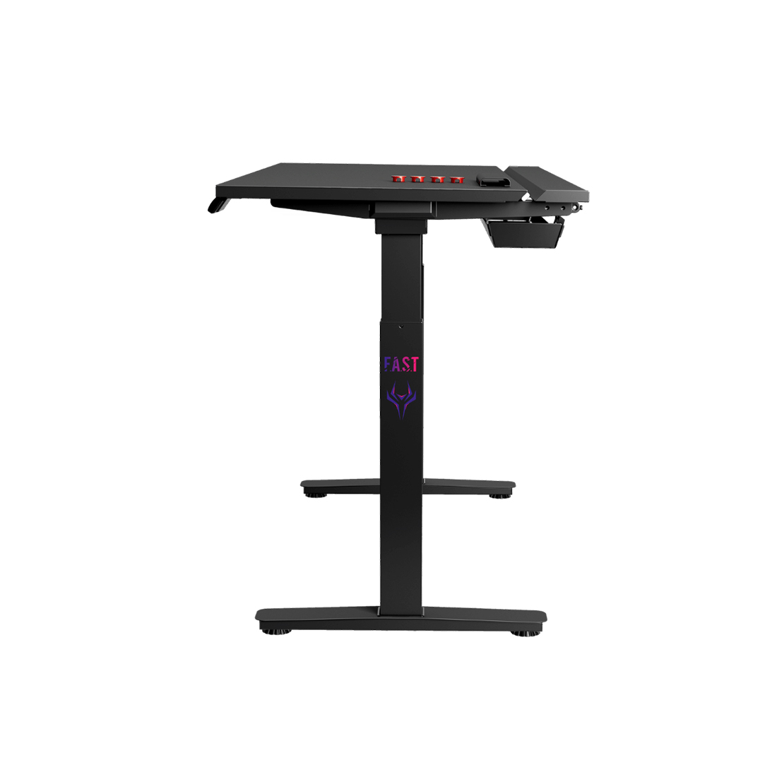 Компьютерный стол, 1STPLAYER, FAST-1470-RGB-BK, Поверхность - МДФ, Основание - алюминий, 2 коробки ( Столешница и ножки) 145х70х122, Черный