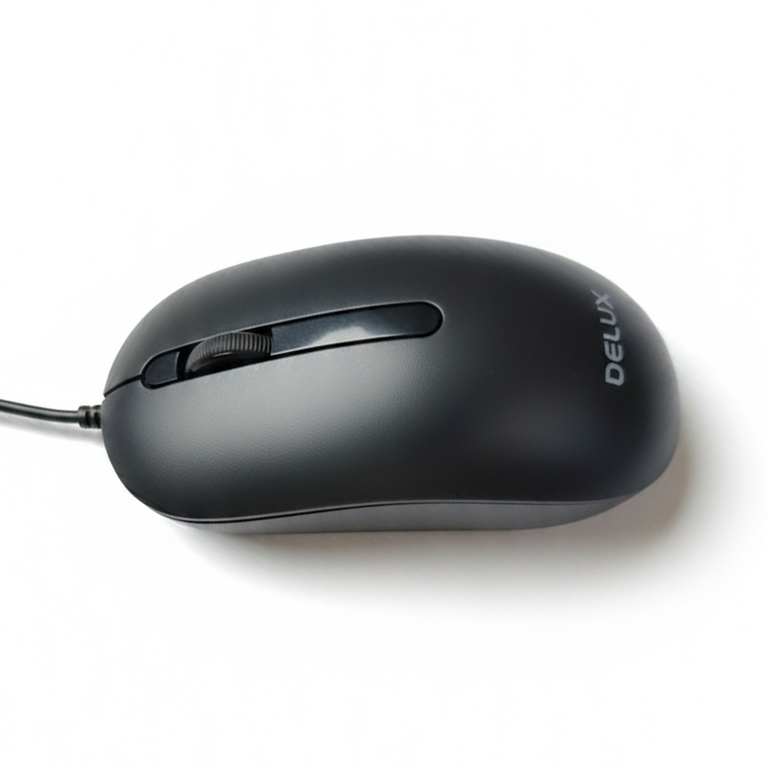 Компьютерная мышь, Delux, M232BU, Оптическая, USB, 1000dpi, Длина провода 1,6 м, Чёрная