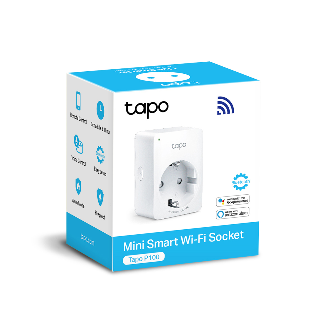 Умная мини Wi-Fi розетка, TP-Link, Tapo P100(1-pack), IEEE 802.11b/g/n, 2,4 ГГц
