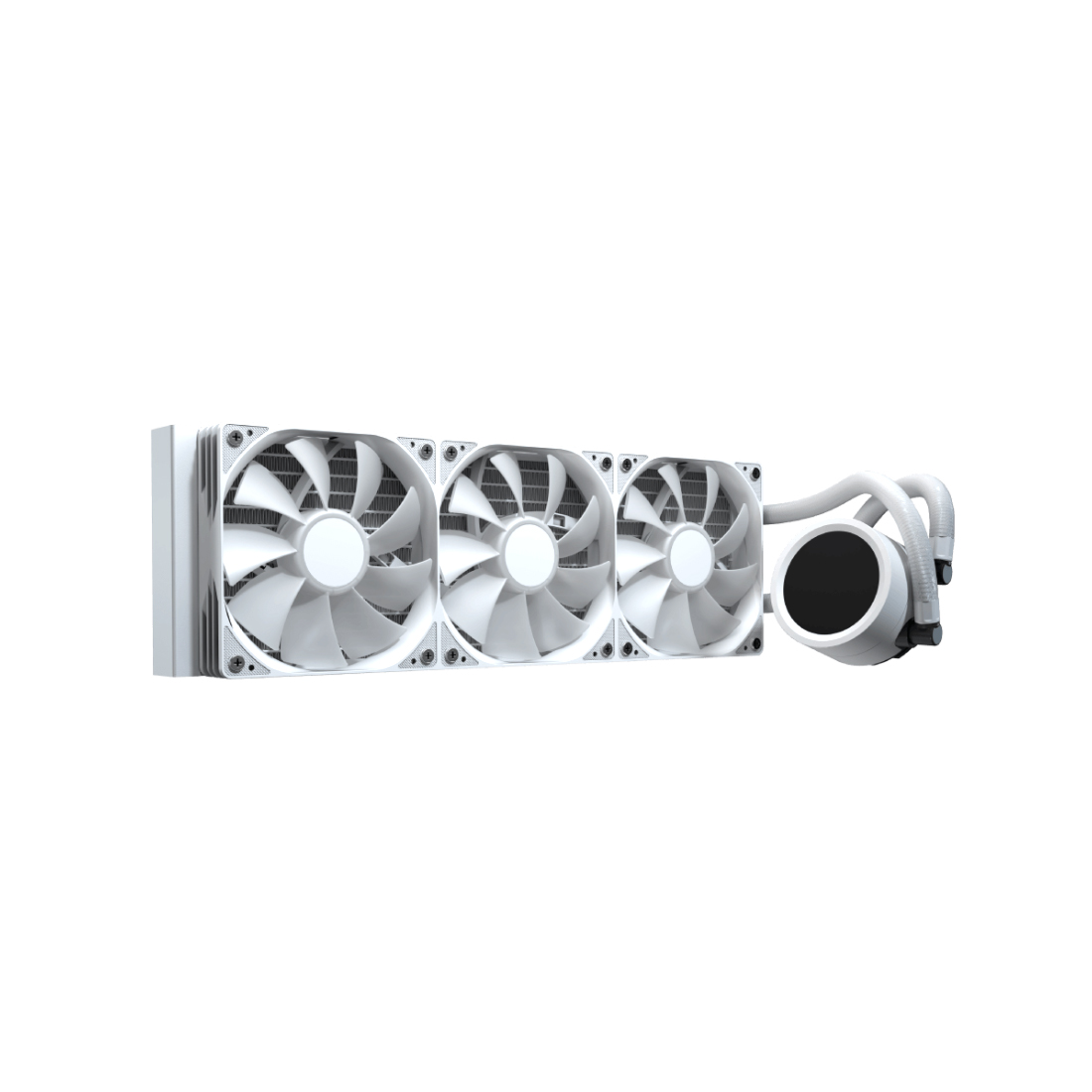 Кулер с водяным охлаждением, Aerocool, Abyss L360R Digi WH, Intel 1851/1700/1200/115х и AMD AM5/AM4/, TDP 320W, 3*120мм ARGB, 600-3000RPM±10%, 81,5CFM, 38 dB(A), Белый